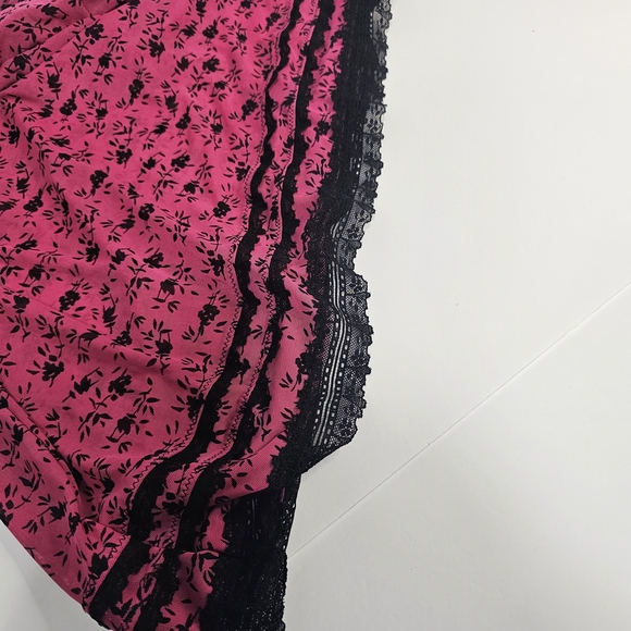Derek Rose Pink Sheer Lace Detail Babydoll Sz L Lingerie Strech Sexy Romantic - Picture 5 of 8